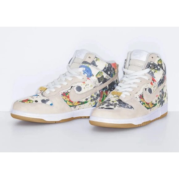 NEW Nike x Supreme SB Dunk High OG QS RAMMELLZEE Men\'s 7 Women\'s 8.5 FD8779-100 main image 11